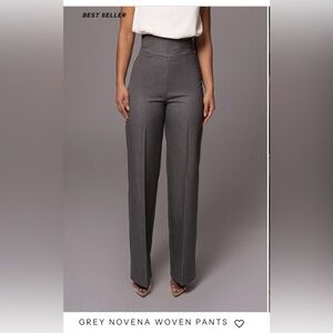 JLUXLABEL Charcoal High-Waisted Trousers